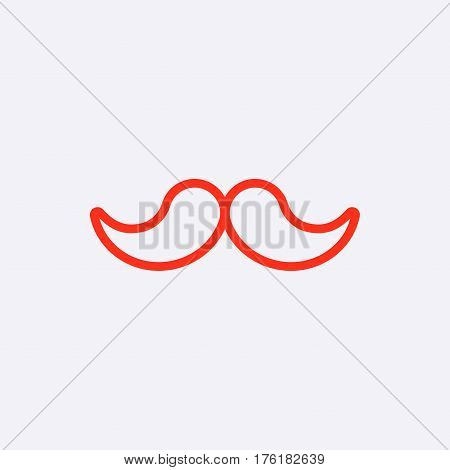 mustache icon stock vector illustration flat design