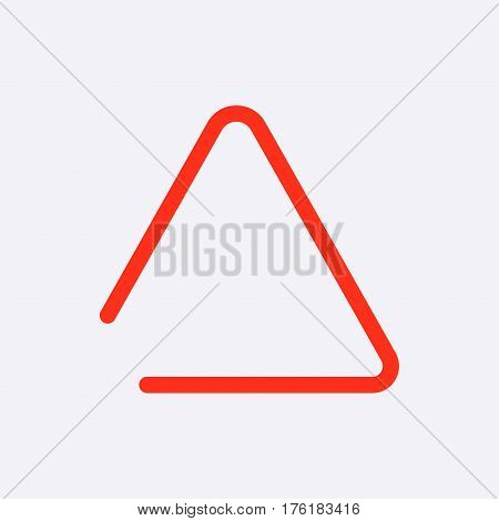 musical metal triangle icon stock vector illustration flat design
