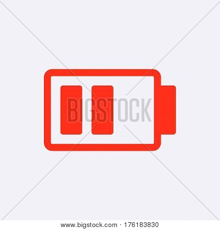 battery vector icon stock vector illustration flat design