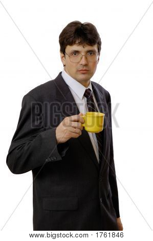 Businessman With Cup