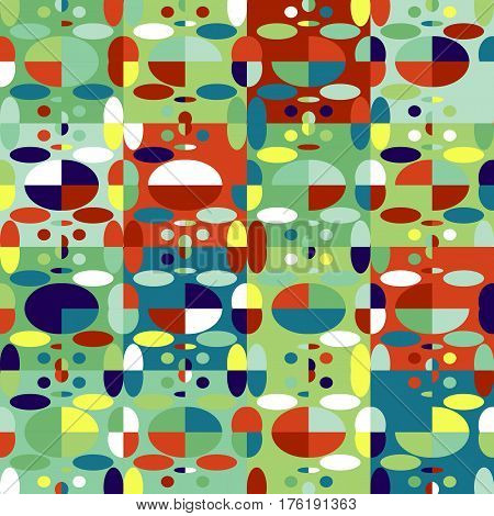 Vector abstract colorfu background. American country side style. Patchwork. Seamless pattern.