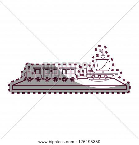 Toys on ledge icon vector illustration design