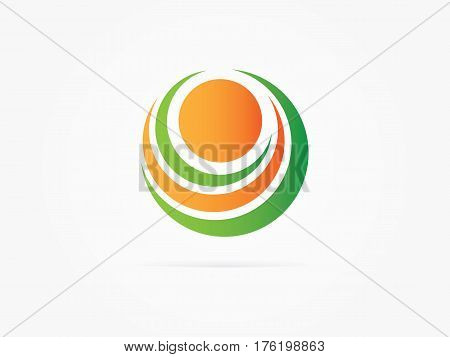 Vector Illustration Abstract circle logo multicolored design