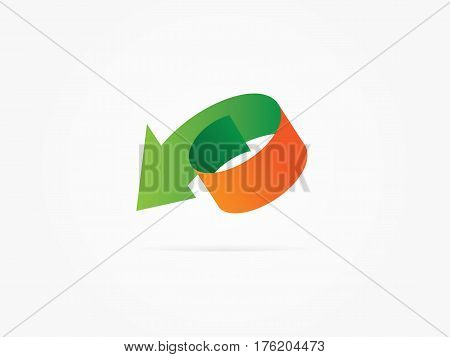 Vector Illustration Circle with arrow design for website icon or Business logo
