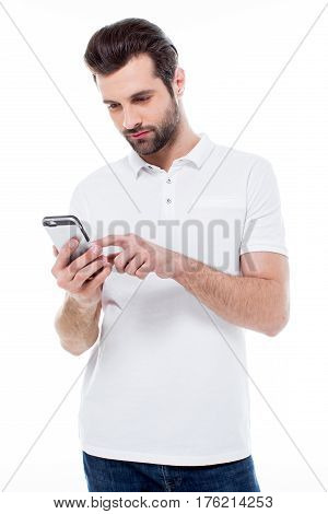 Man Using Smartphone