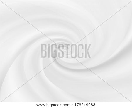 White vector cream. Cosmetic product, liquid swirl milky or yogurt, white soft mousse. Macro backdrop of white cosmetics, food or drink.