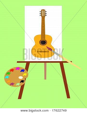 The Picture With Music Instrument.