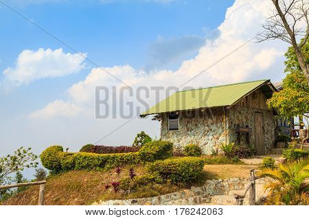 NAN THAILAND - 17 FEBRUARY 2015 - Lodging houses at Khun Sathan National Park in Nan province Thailand
