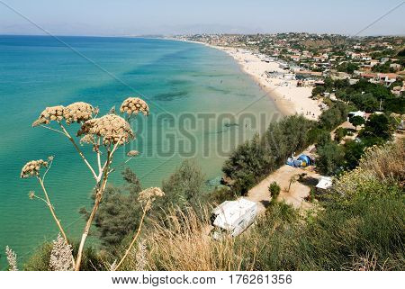 Castellammare del Golfo, Italy - 8 July 2008: The coast of Castellammare del Golfo on Sicily