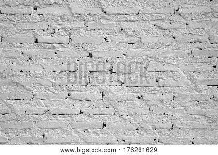 The white wall from bricks for background.