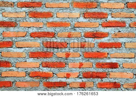White and brown wall from bricks for background.