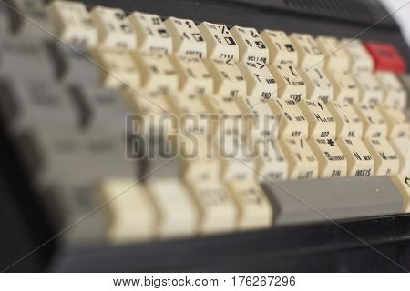 old computer keyboard as part of computer history