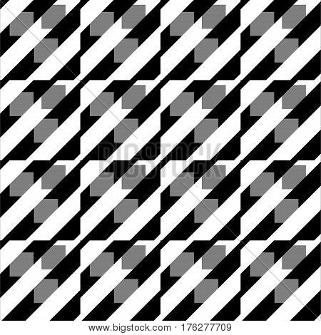 Monochrome abstract geometric composite  figure background pattern