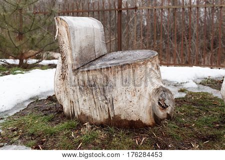 Self-made Wooden Furniture On The Street