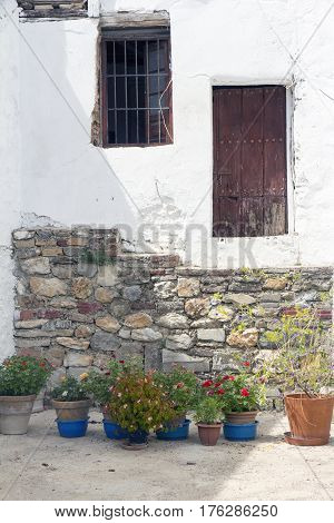 Corners art and details on the streets of Andalusia Serrania de Ronda Spain.