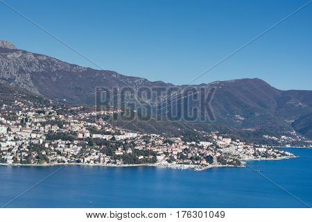 Igalo Town In The Montenegro On The Adriatic Sea