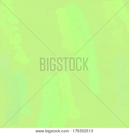 Abstract background of spots of yellow and green spreading paint light and dark throughout the drawing