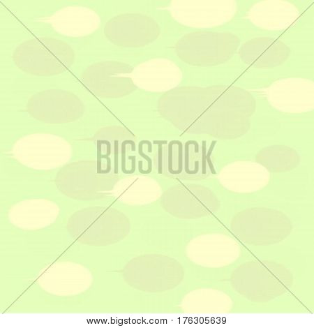 Abstract background of spots of yellow and green spreading paint light and dark throughout the drawing