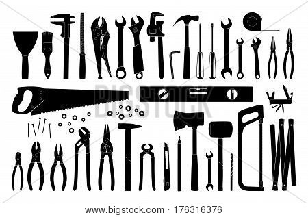 Workin tools icon collection - vector illustration