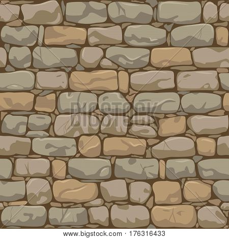 Old brick wall seamless pattern. Vector illustration
