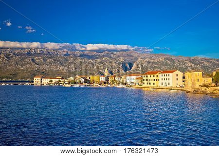 View Of Town Of Vinjerac And Velebit
