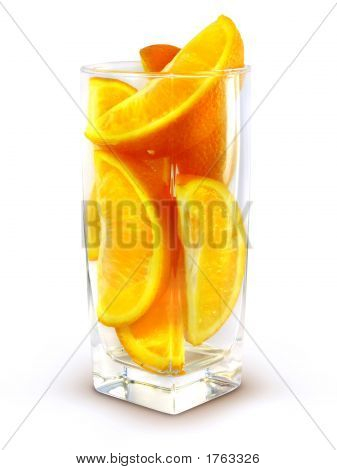 Sklo oranžové plody izolované