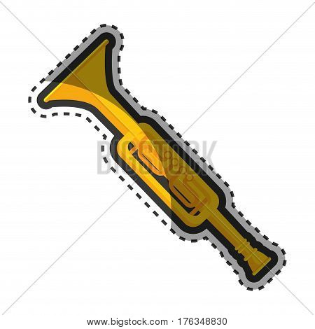 trumphet musical instrument icon vector illustration design