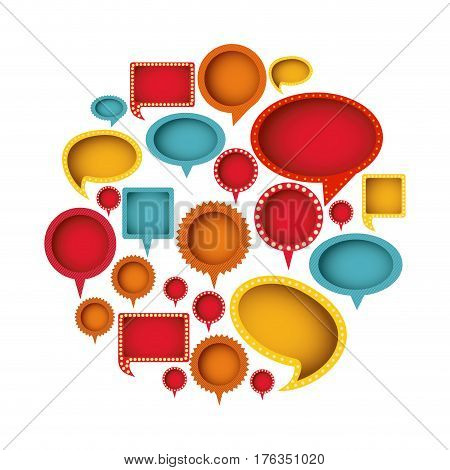 differents figures cah bubbles icon, vector illustration design