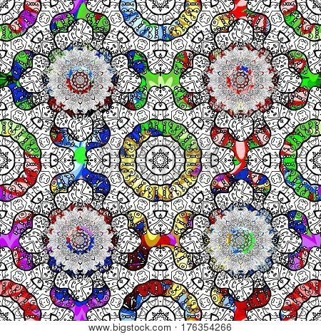 Seamless floral pattern with flowers watercolor. Vector flower illustration. Seamless pattern with floral motif.