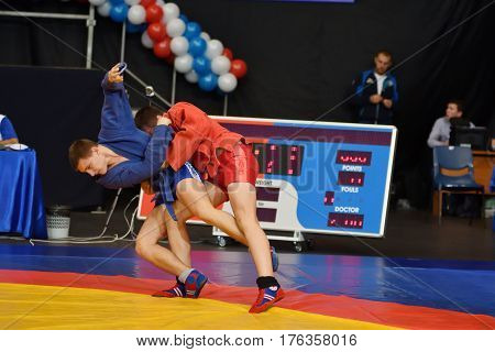 Orenburg, Russia - 29 October 2016: Boys Competitions Sambo