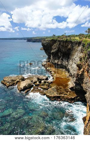 Cliffs On The Southern Shore Of Tongatapu Island In Tonga