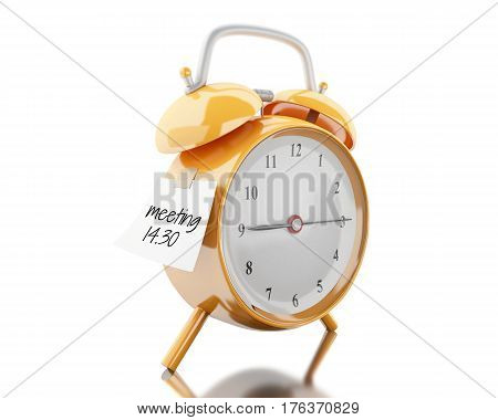3D Alarm Clock With Sticky Paper Written 