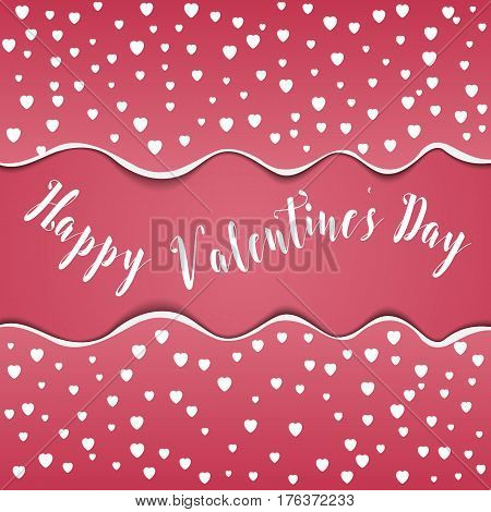 Holiday background with hearts for a happy Valentine's Day. Vector illustration