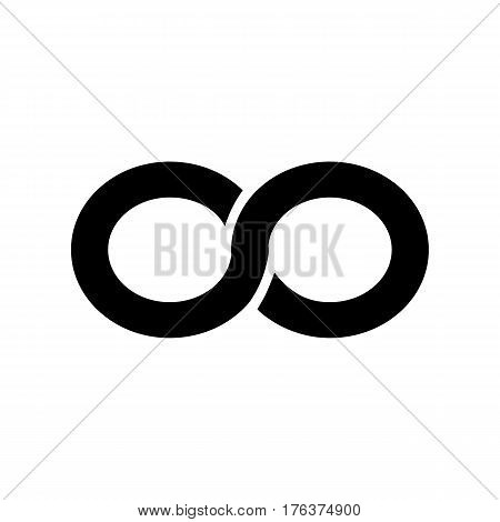 Limitless sign icon. Infinity symbol Isolated on White Background