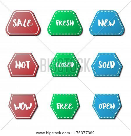 sale advertise badge sticker label set,vector Illustration EPS10