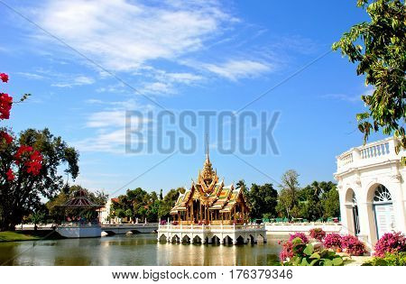 Bang Pa-In Royal Palace known as the Summer Palace. Located in Bang Pa-In district Ayutthaya Province THAILAND
