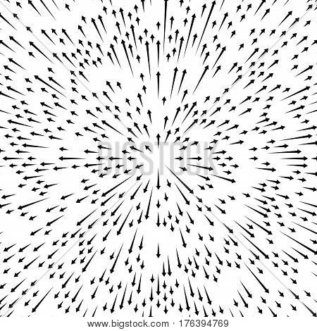Radial Lines Element. Abstract Radiating Irregular Lines