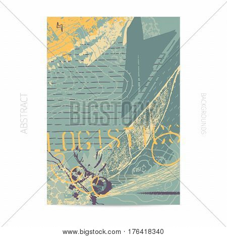 neo-grunge style vector template, maps, vechicles and transportation theme