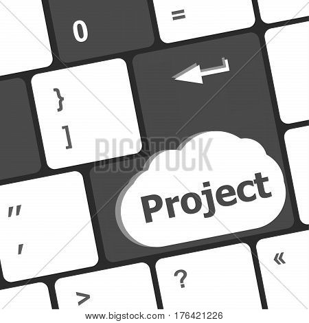 Future Time Concept With Project Key On Computer Keyboard