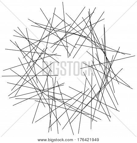 Random Intersecting Lines Abstract Geometric Pattern. Artistic Geometric Illustration