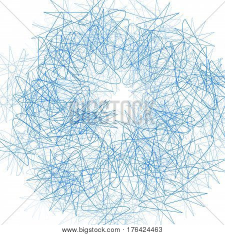 Random Squiggly Lines Abstract Monochrome Pattern, Texture