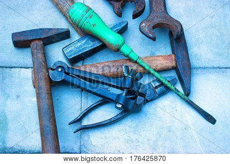 Old rusty tools must be replaced with new ones.