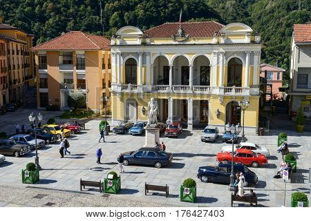 Exhibition Of Vintage Cars At Varallo Sesia Village, Piedmont, Italy