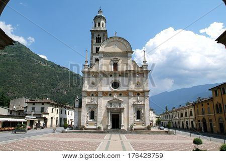 Basilica Of Madonna At Tirano