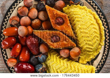 Eastern sweets to Novruz holiday. Novruz decoration