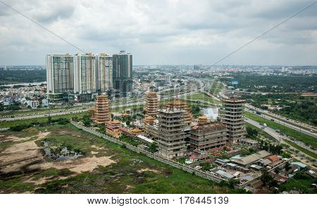 Aerial View Of Saigon, Vietnam