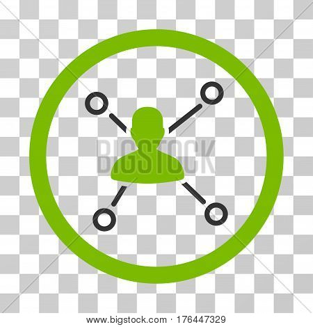 Person Relations icon. Vector illustration style is flat iconic bicolor symbol eco green and gray colors transparent background. Designed for web and software interfaces.