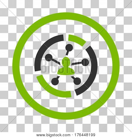 Relations Diagram icon. Vector illustration style is flat iconic bicolor symbol eco green and gray colors transparent background. Designed for web and software interfaces.