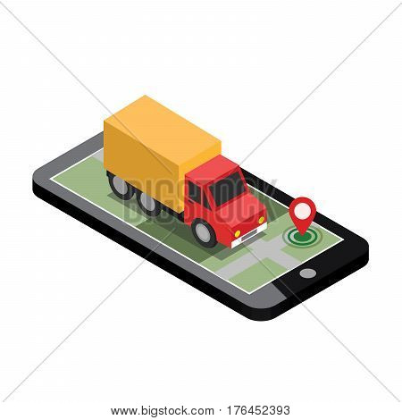 Online mobile shopping. Sale delivery shopping concept