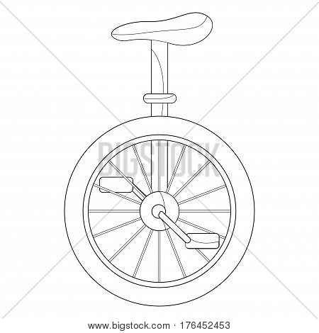 Outline element for coloring book. Laybel for cicus, trick, juggle. Accessories for pets.